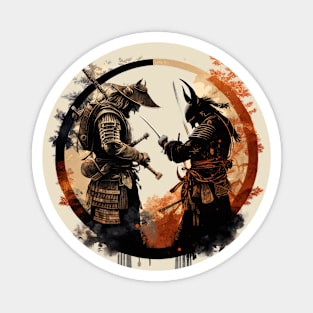 Samurai Demons Showdown Magnet